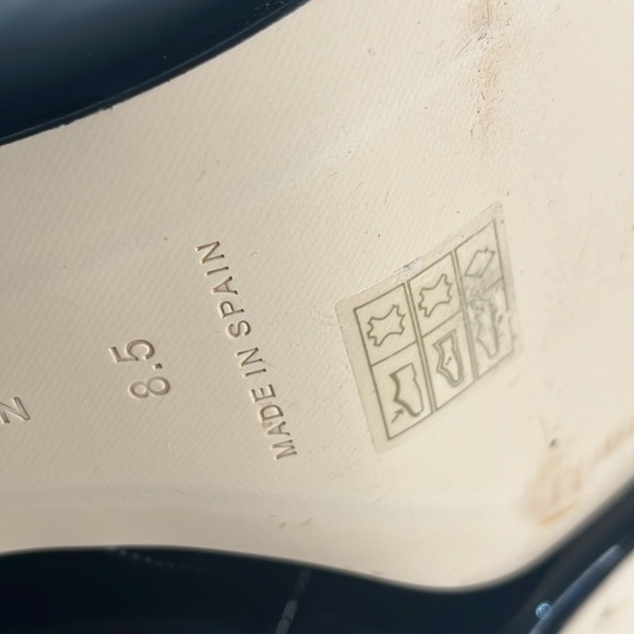 Good American Ankle Boot Women's 8.5 Black Patent Leather Square Toe Square Heel - Picture 11 of 15